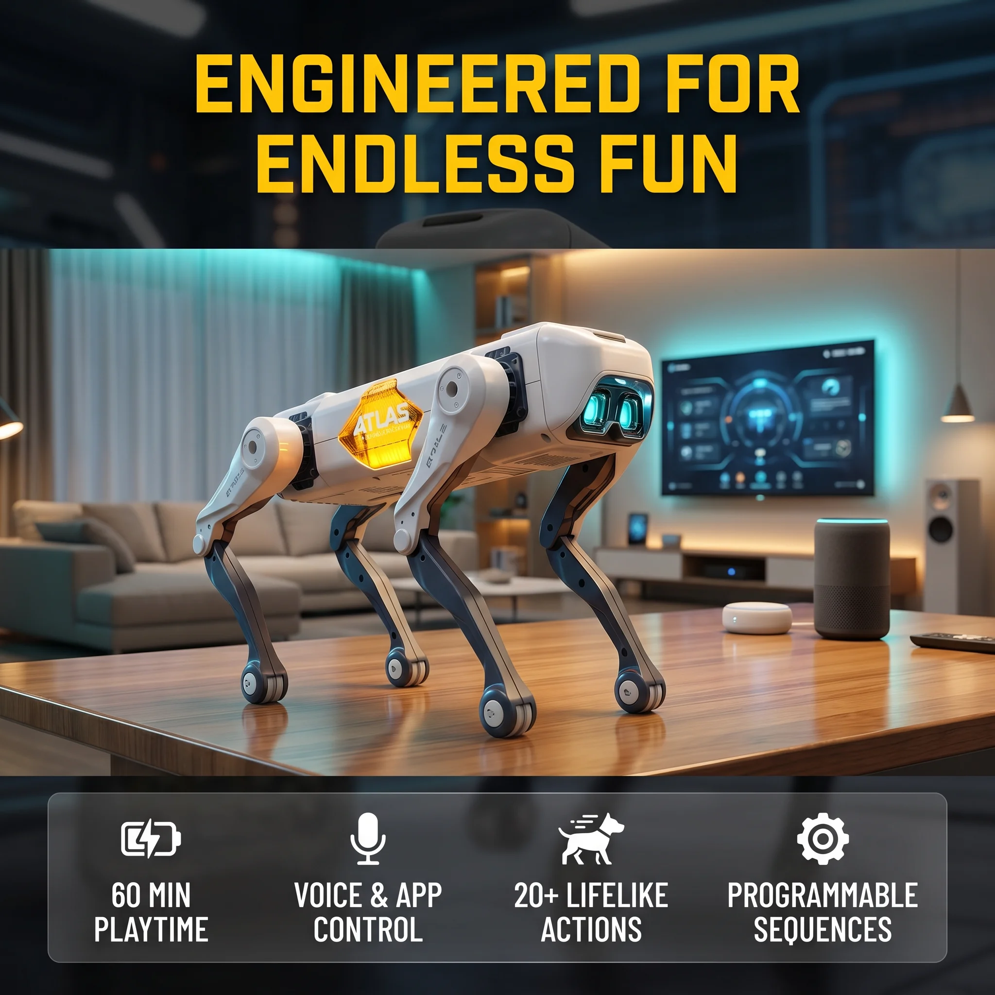 Remote Control Toys - Robot chien intelligent IA, contrôle vocal