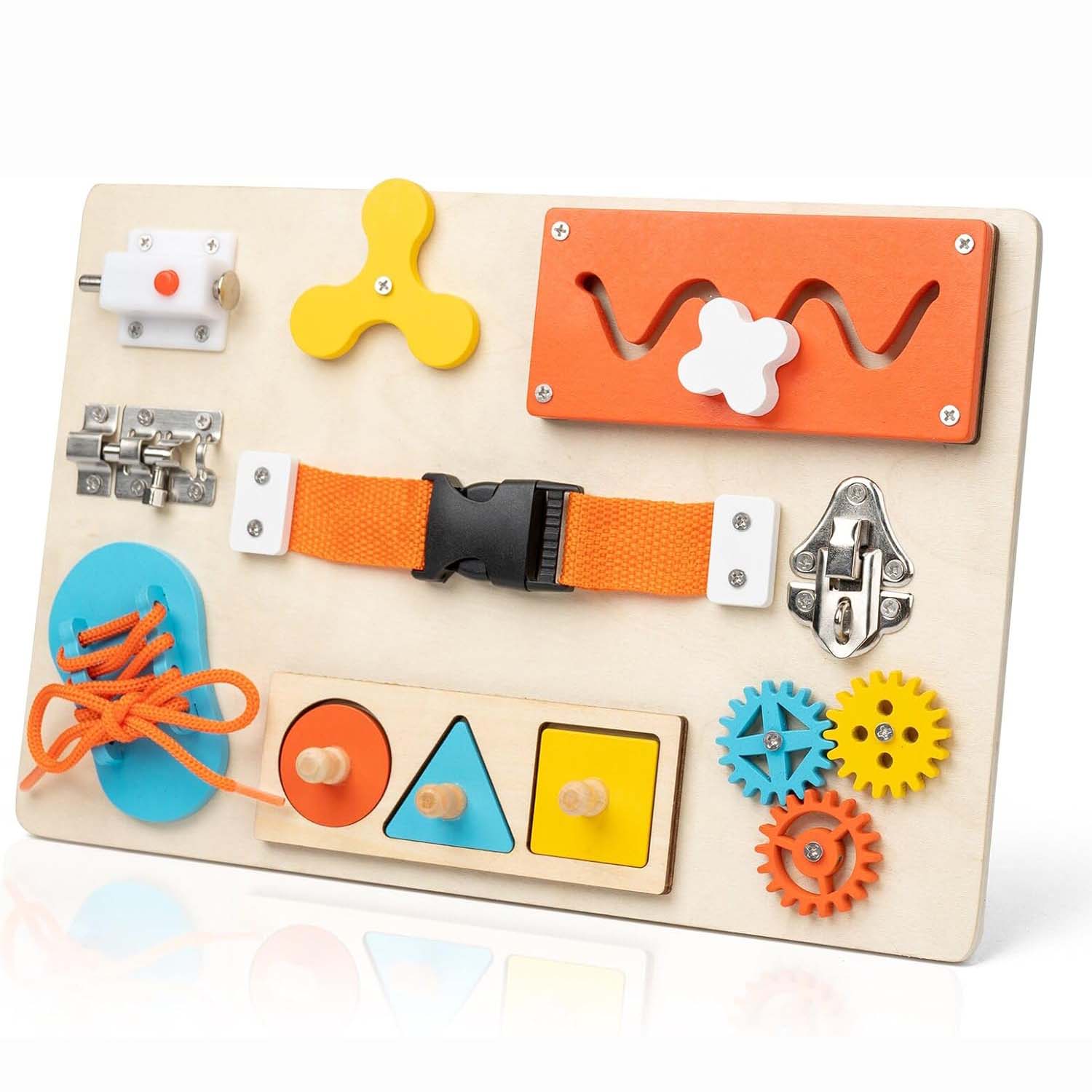 Planche occupée Montessori pou - Montessori Wooden Busy Board Toddler avis et prix