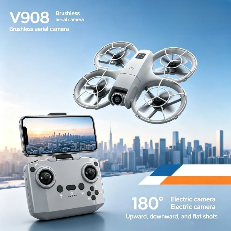Drone GPS pliable V908 origina - Fpv Brushless Rc Drone 4K avis et prix