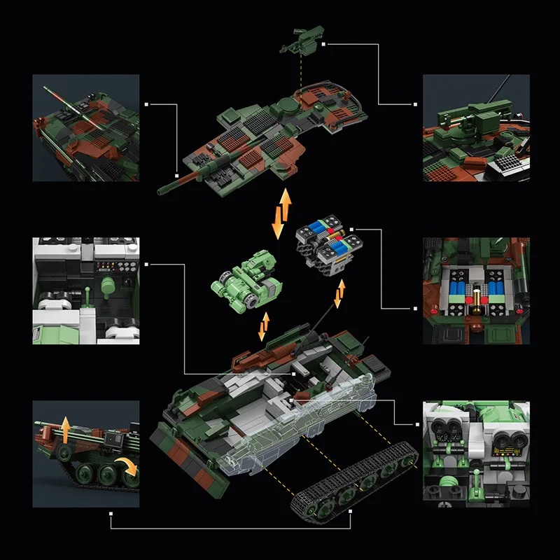 Modèle militaire de char suédo - Lego Compatible Military Tank avis et prix